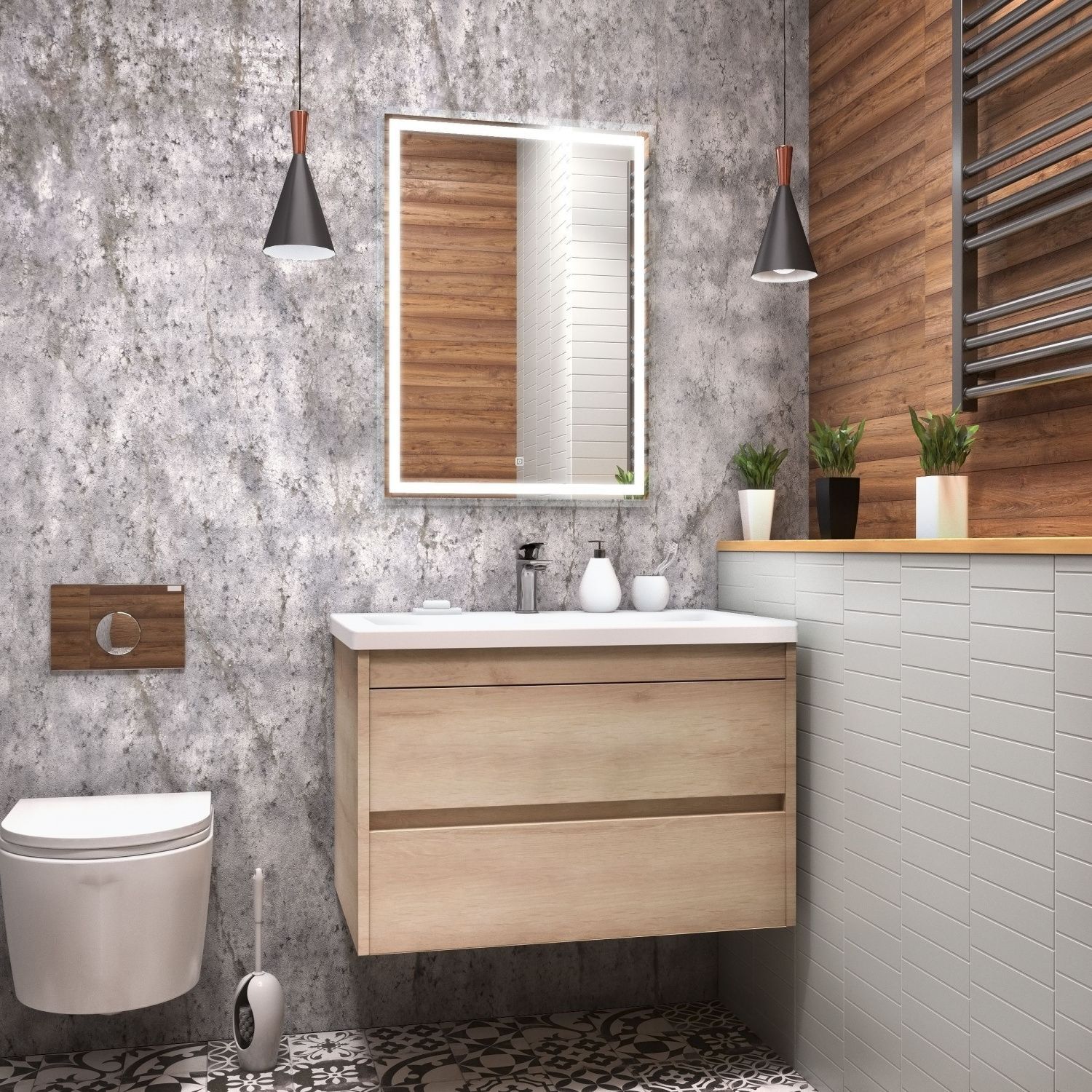 картинка Мебель для ванной FAMILY-580-2C-SO от магазина сантехники santrap.ru
